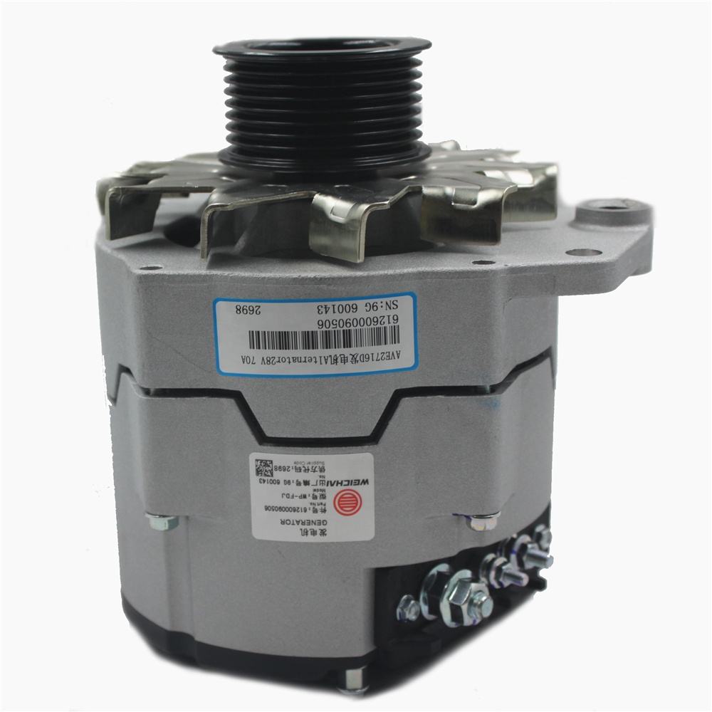612600090506 Truk WD615 WP10 suku cadang mesin alternator untuk Weichai Sinotruck Shacman